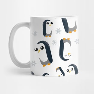 Penguin Winter Pattern Mug